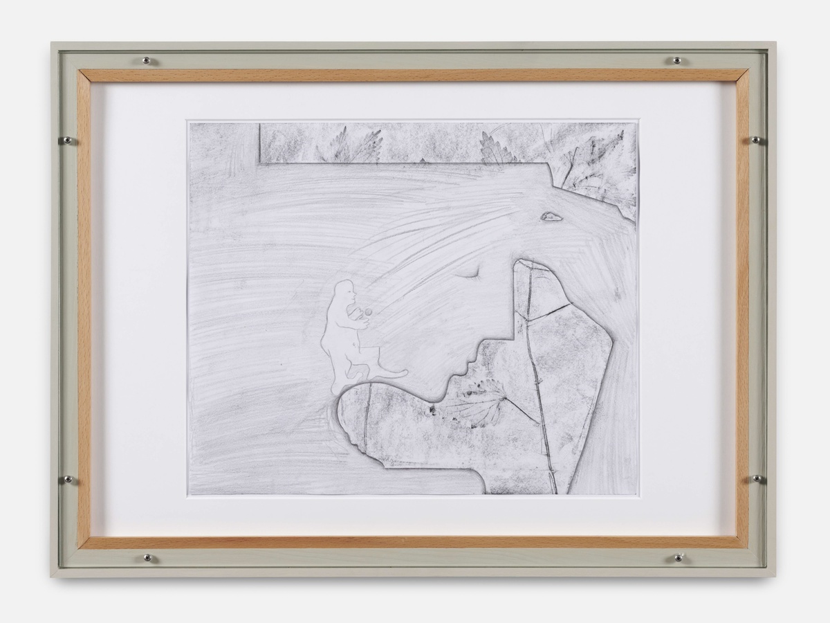 Philipp Simon, IR2.4A, 2023pencil on paper, hand-made frame, museum glass43 x 60 x 2,4 cm(drawing 29,7 × 42 cm)
