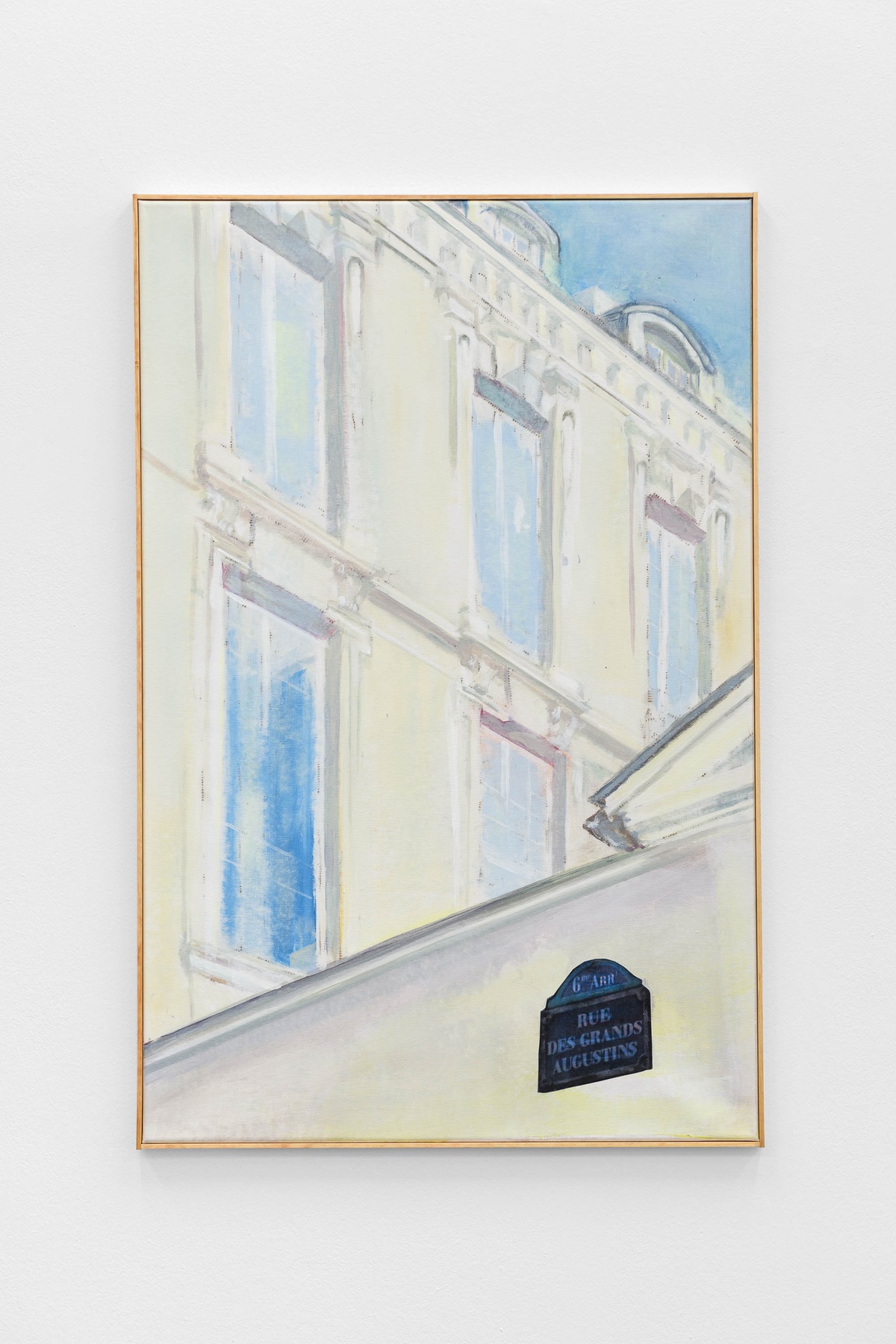 Ariane Mueller, 7 rue de Grand Augustins 4, 2023acrylic and paper on canvas, artist made frame100 x 65 cm