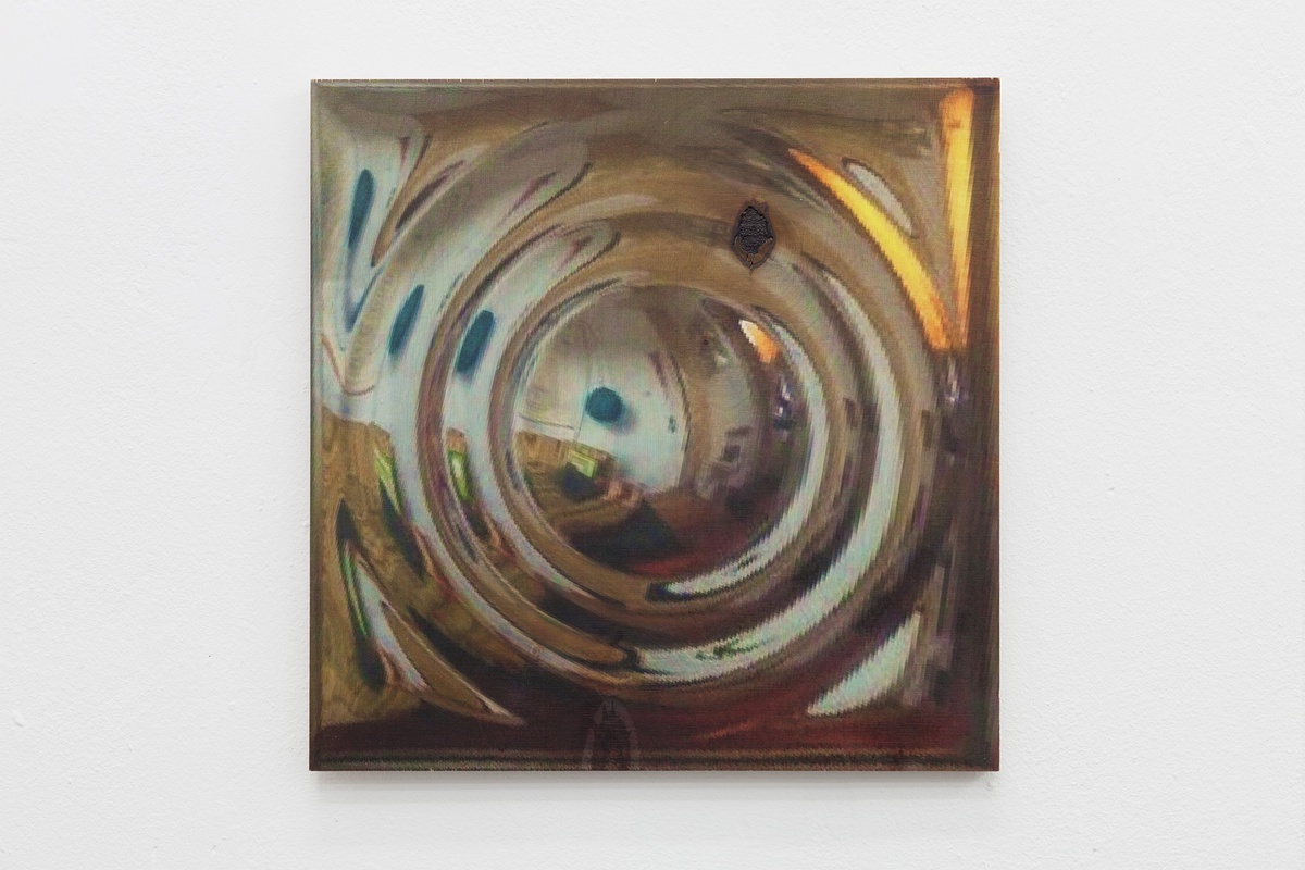 Hélène Fauquet, Untitled (saturn rings I), 2020UV print on wood40 x 40 cm