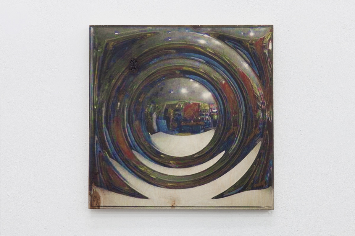 Hélène Fauquet, Untitled (saturn rings III), 2020UV print on wood40 x 40 cm